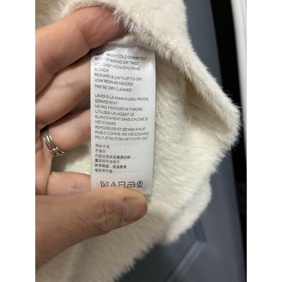 Free People Cream Moonbeam Pullover Fuzzy Soft Sweater- Size - XL- Cream - Picture 10 of 11